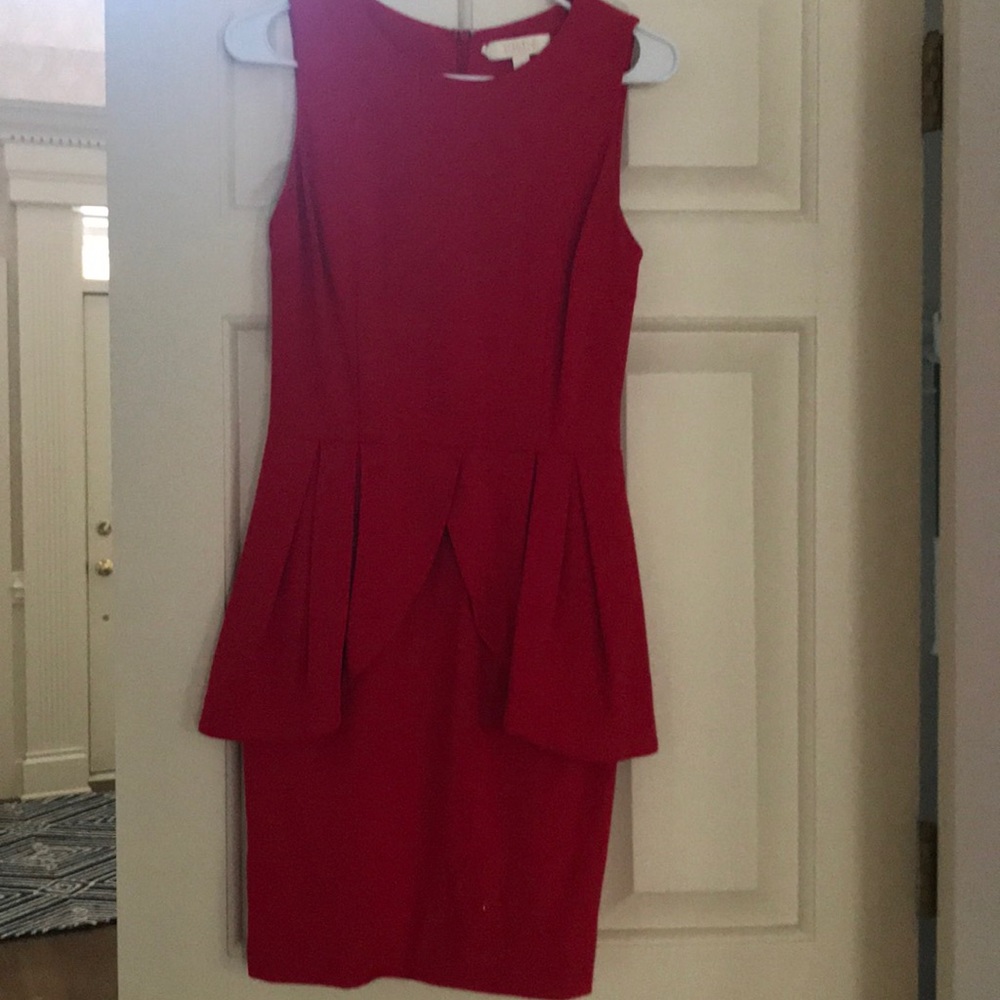 ERIN red peplum dress size 2